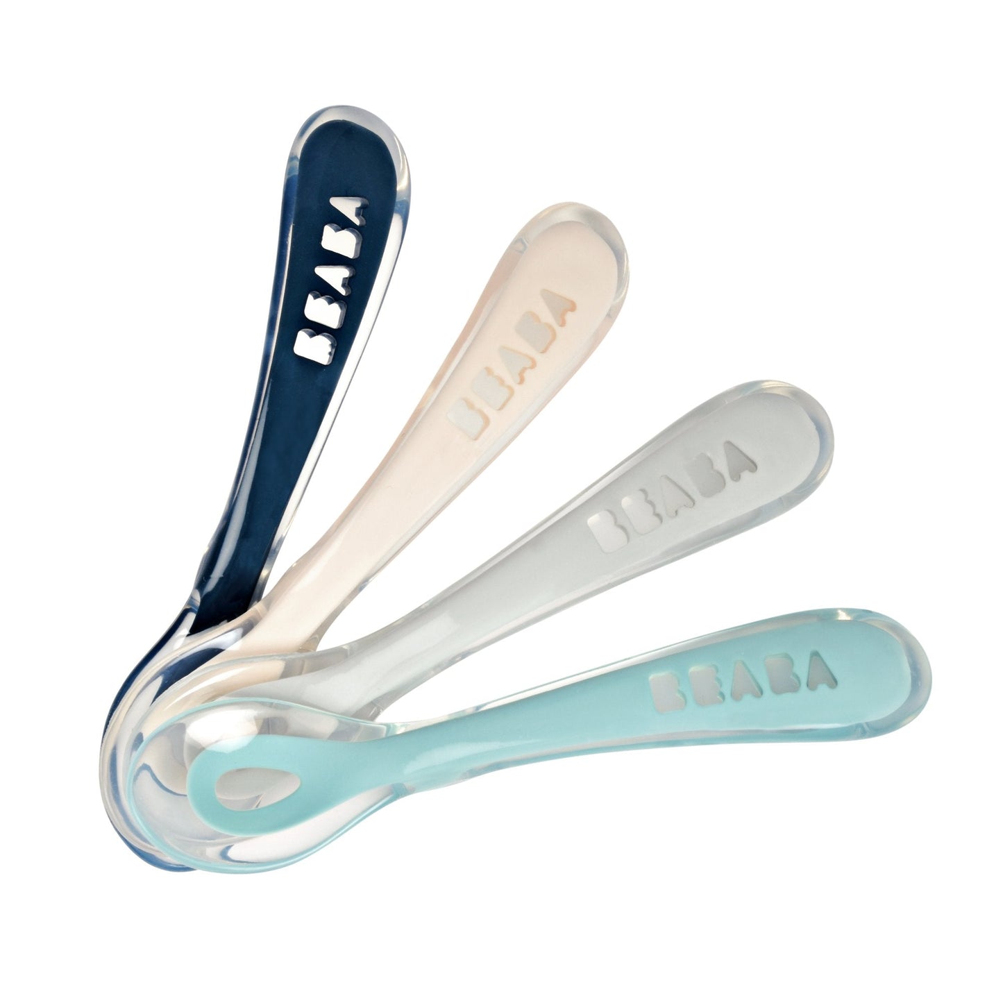 Set of 4 2nd Stage Soft Silicone Spoons - Drizzling