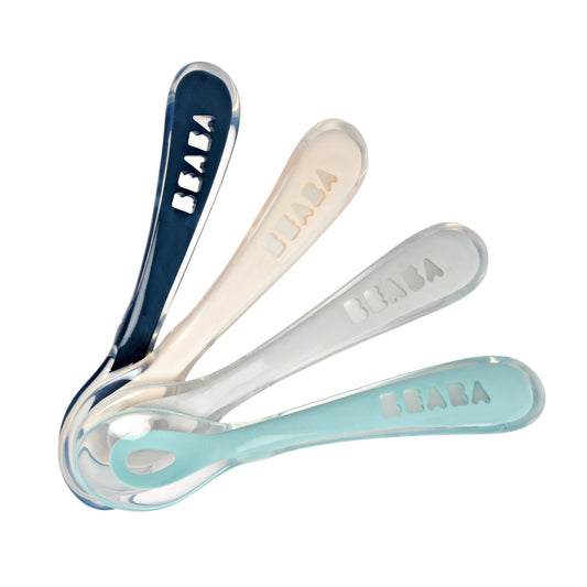 Set of 4 2nd Stage Soft Silicone Spoons - Drizzling