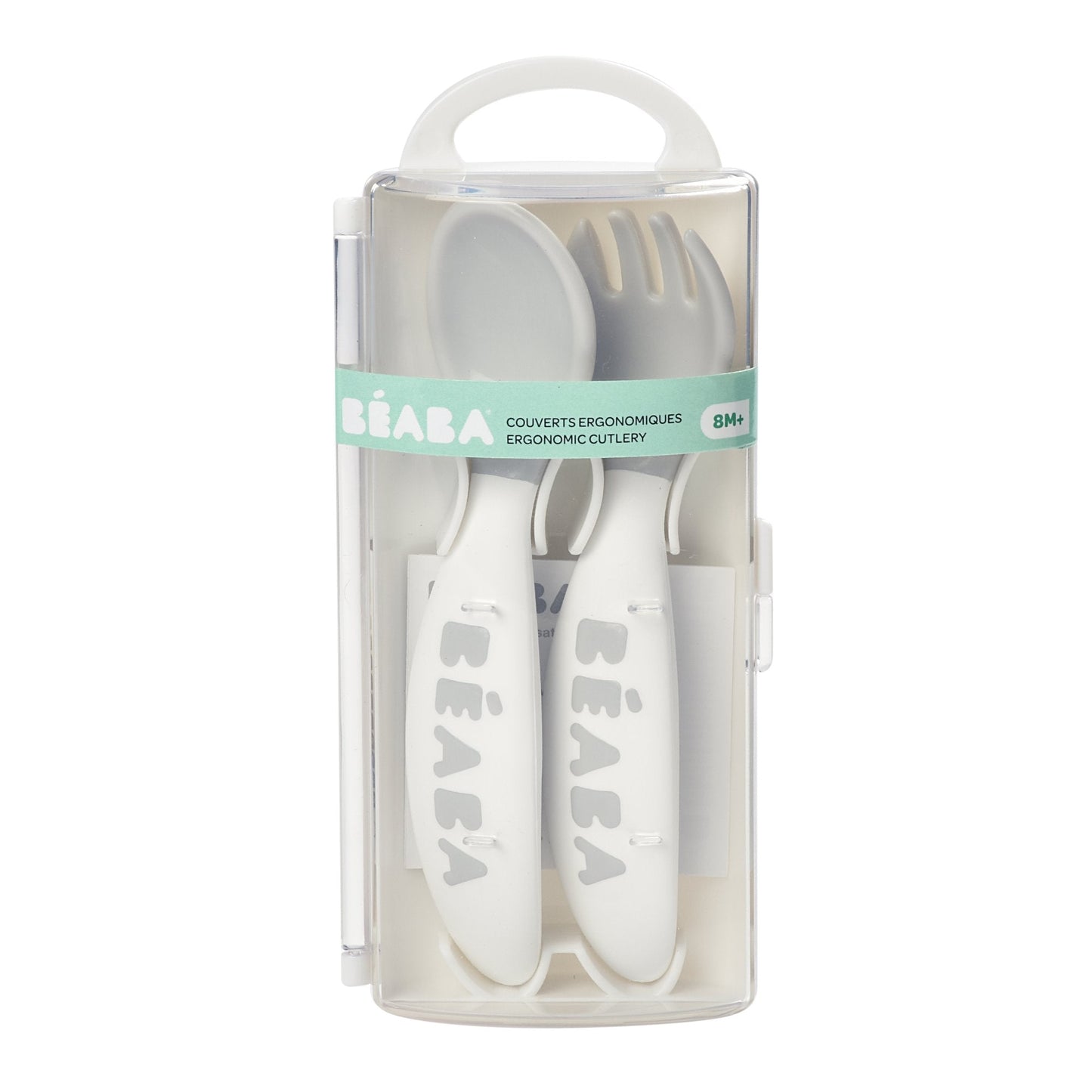 2nd Stage Training Fork And Spoon (Storage Case Included) - Light Mist