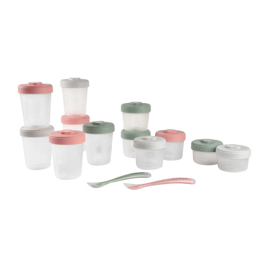 Expert Pack Meal & Food Storageÿ Eucalyptus ? 
12 Clip Portions + 2 x 1st Stage Silicone Spoons