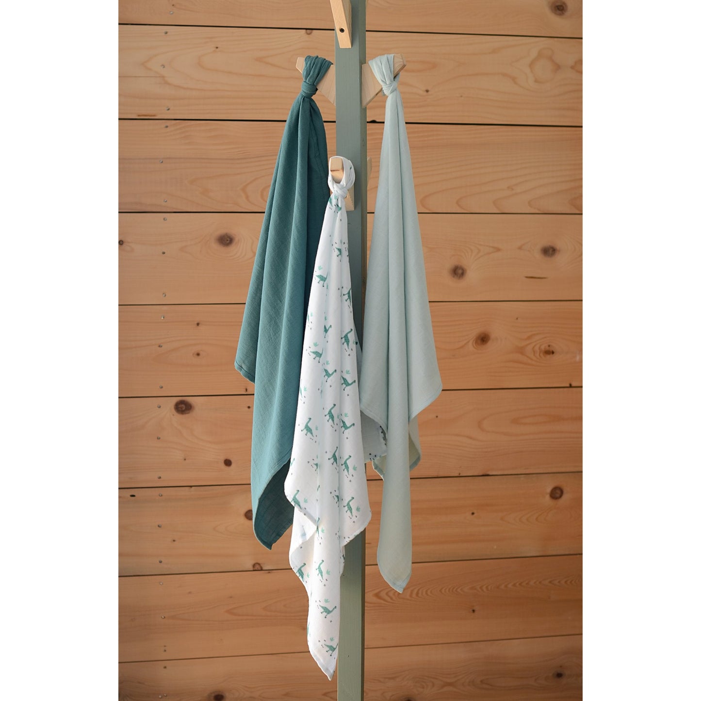 Pack of 3pcs Organic Muslin Swaddle - Jurassic - 70 x 70cm