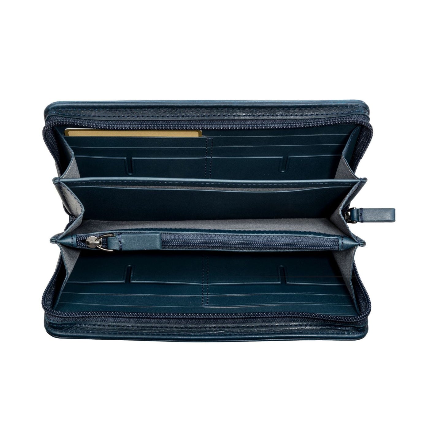 Men / Unisex Nassau Zip-Around Travel Wallet - Blue Burnished