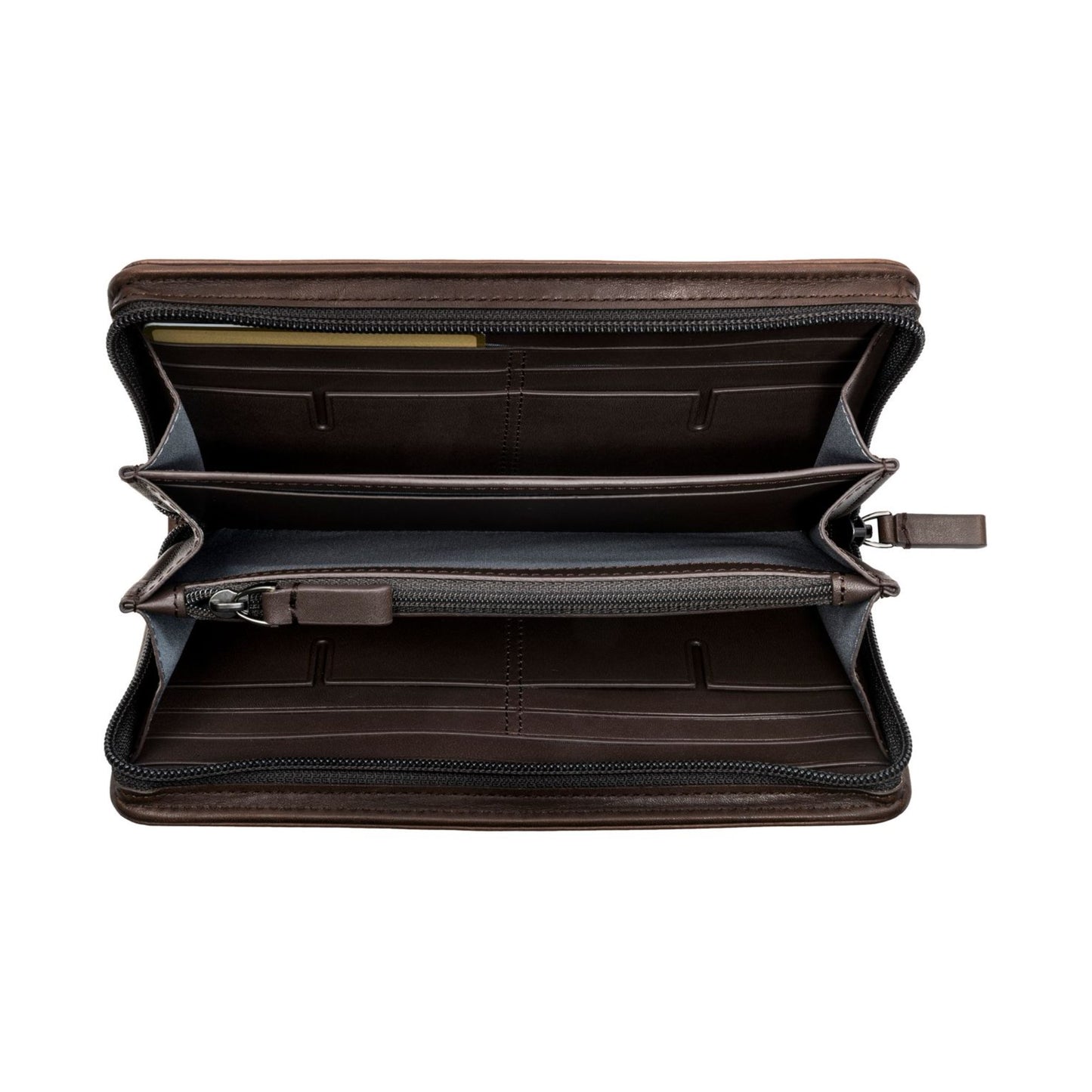Men / Unisex Nassau Zip-Around Travel Wallet - Whiskey Burnished