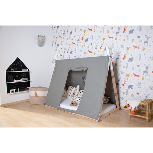 Cover for Kids Tipi Cot bed Frame 148 x 80 x 105 cm - GREY