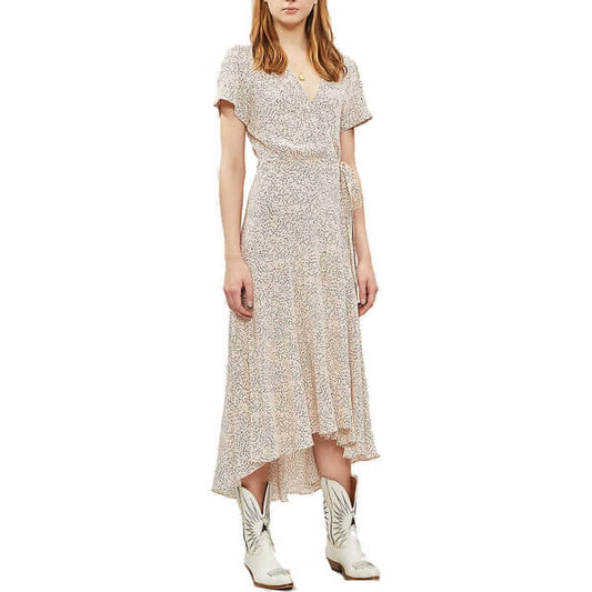 Betina Graphic-Pattern Crepe Midi Dress