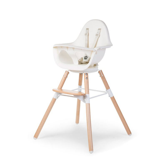 EVOLU ONE.80ø High Chair with Bumper - WHITE