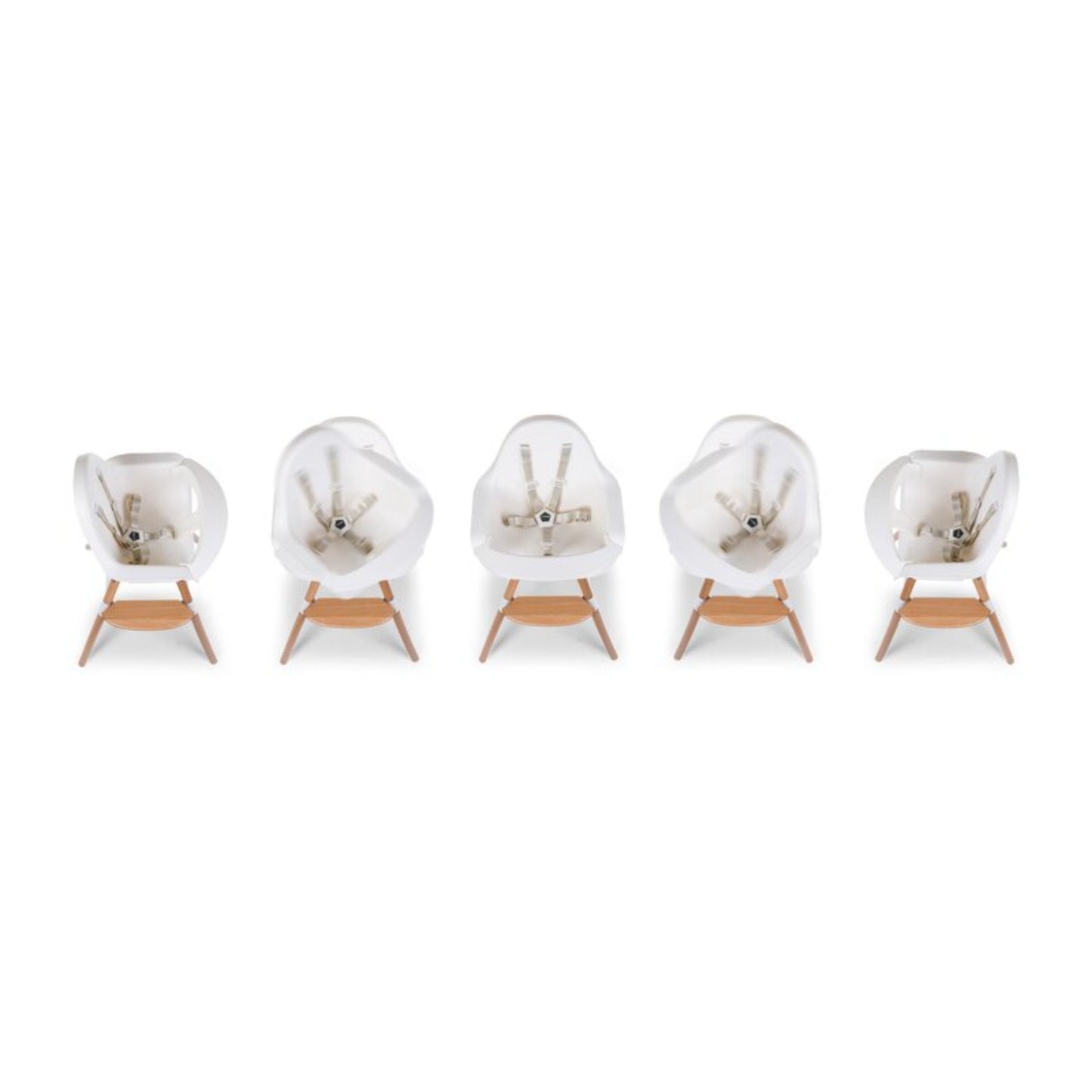 EVOLU ONE.80ø High Chair with Bumper - WHITE