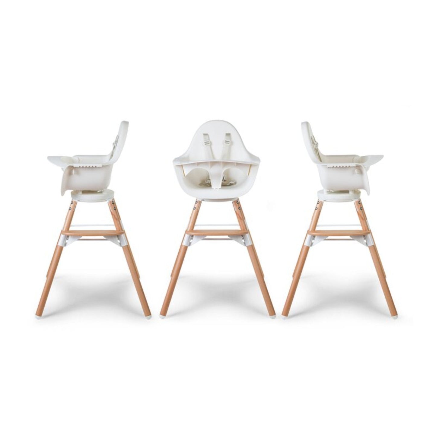 EVOLU ONE.80ø High Chair with Bumper - WHITE