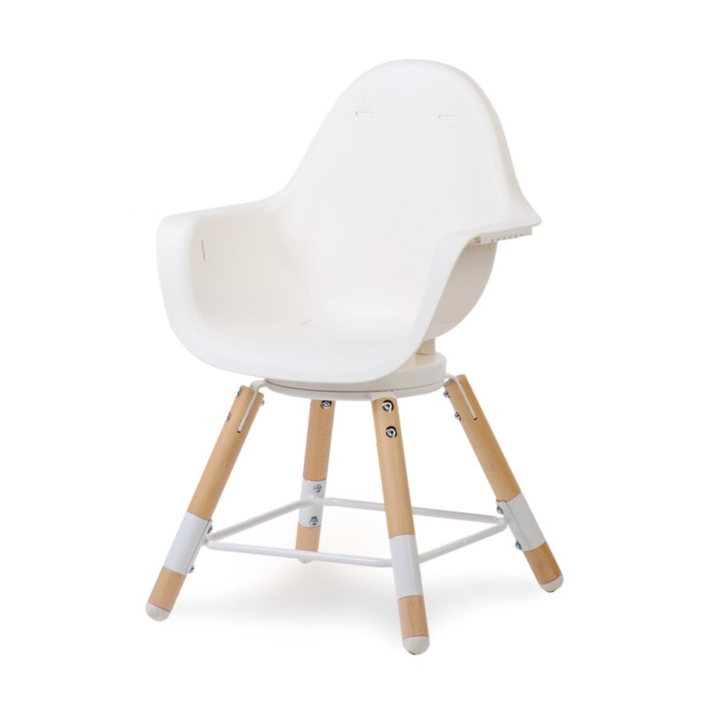 EVOLU ONE.80ø High Chair with Bumper - WHITE
