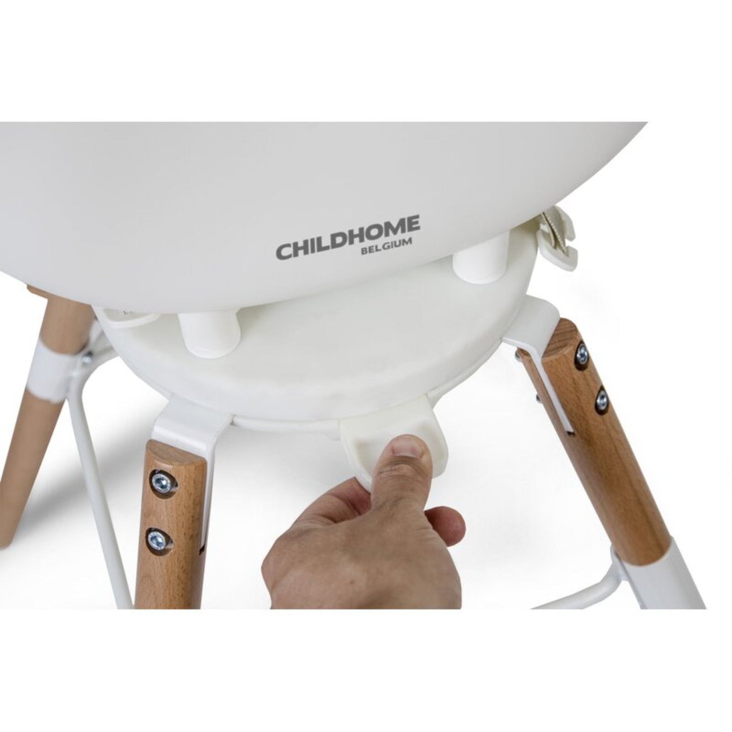 EVOLU ONE.80ø High Chair with Bumper - WHITE