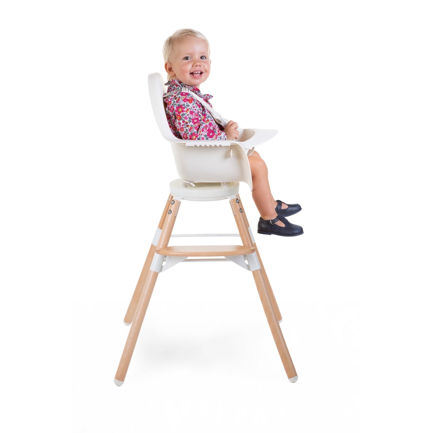 EVOLU ONE.80ø High Chair with Bumper - WHITE