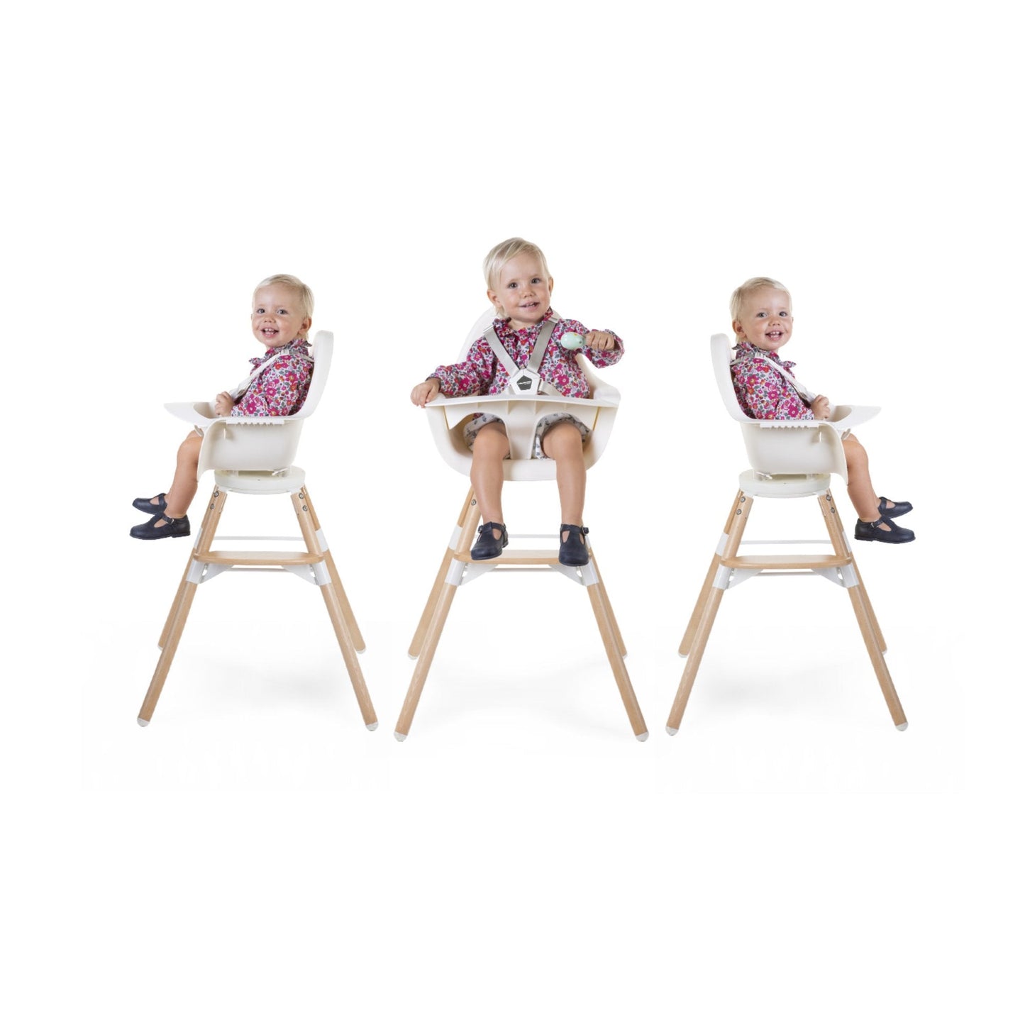 EVOLU ONE.80ø High Chair with Bumper - WHITE