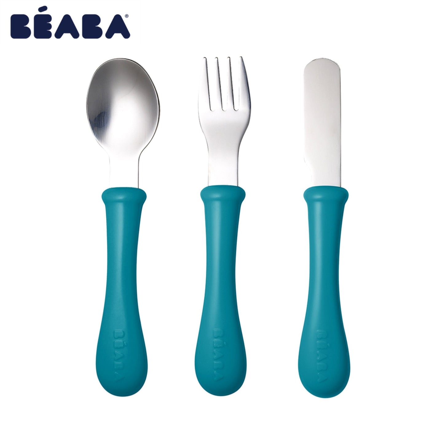 Stainless Steel Training Cutlery Knife / Fork / Spoon - Blue