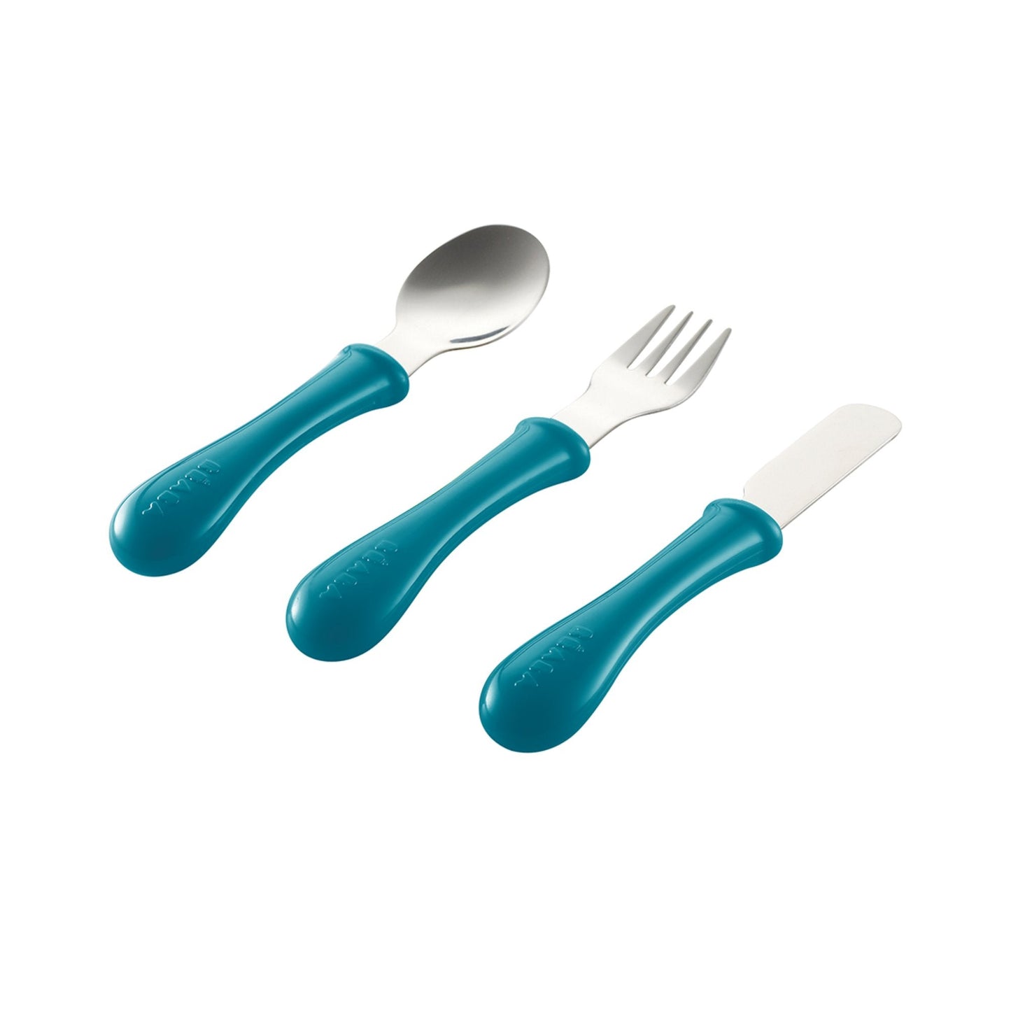 Stainless Steel Training Cutlery Knife / Fork / Spoon - Blue