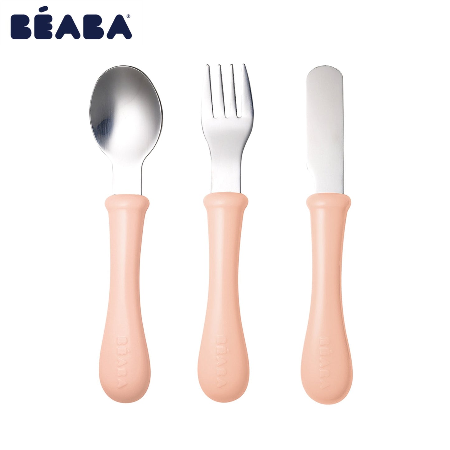 Stainless Steel Training Cutlery Knife / Fork / Spoon - Nude