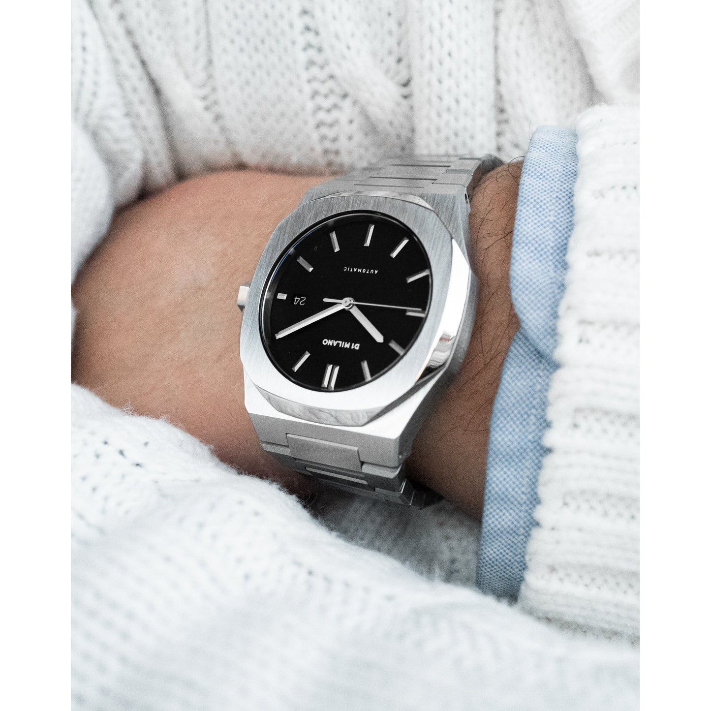 40%Automatic % Bracelet 41.5%mm% - Silver