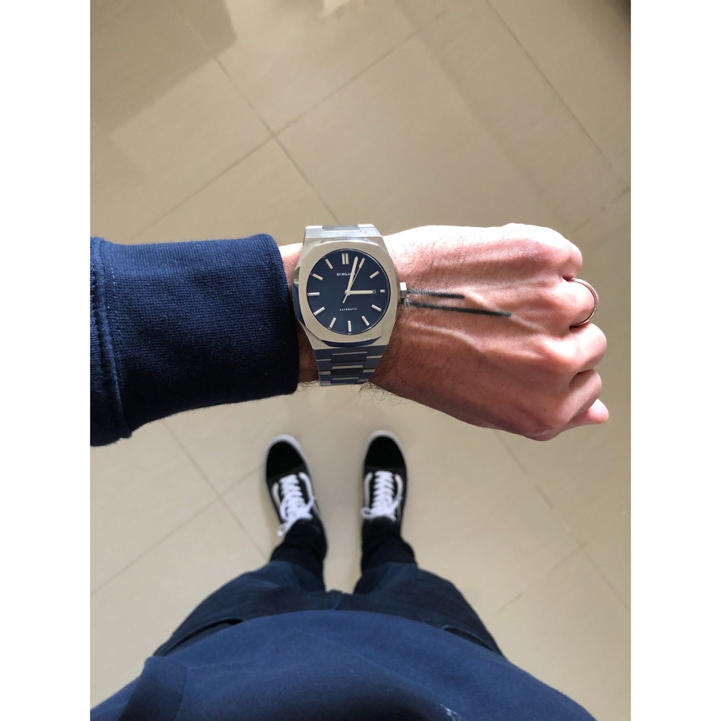 40%Automatic % Bracelet 41.5%mm% - Silver