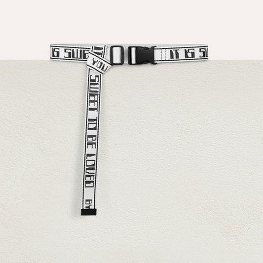 High Waisted Belt - White