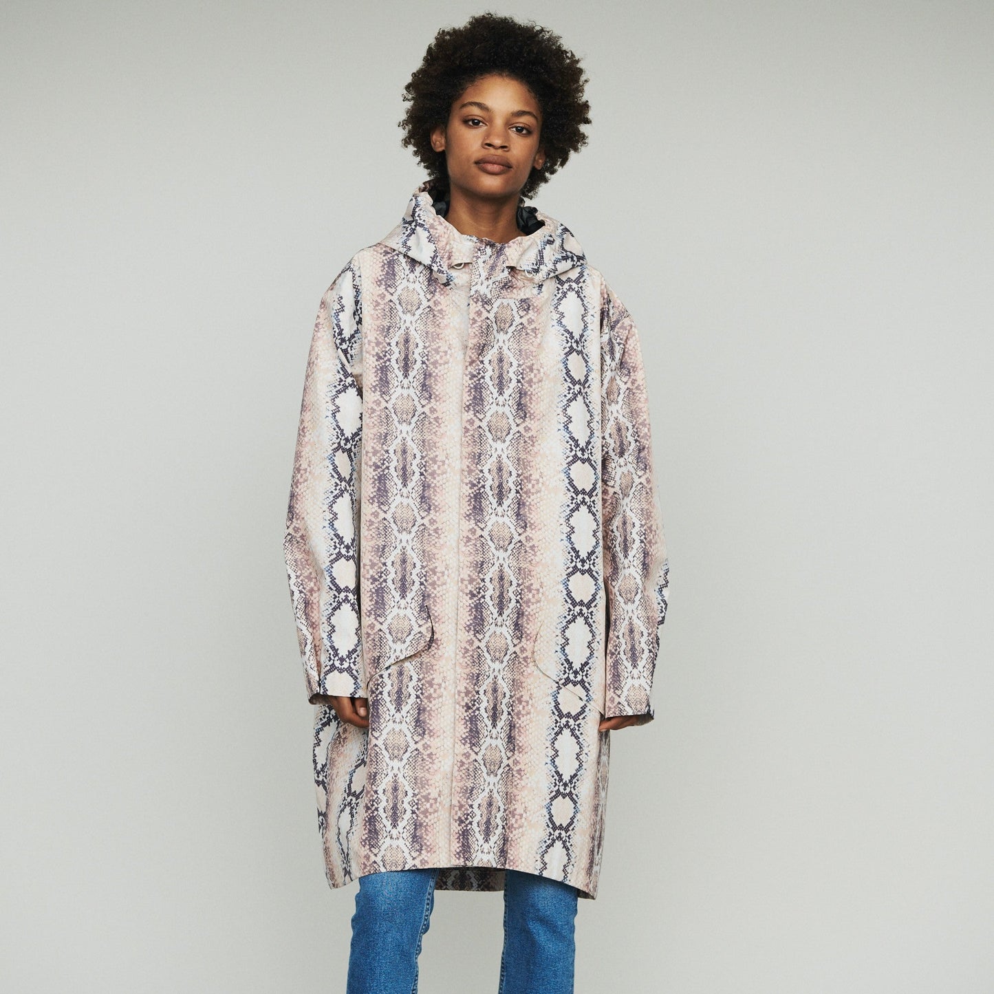 Snake Print Wind Jacket - Printed