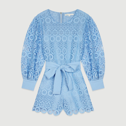 Guipure Playsuit - Blue