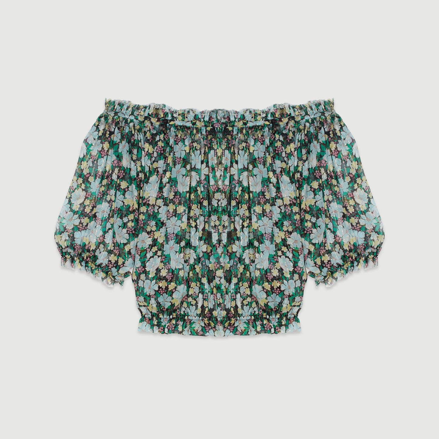 Printed Top With Lurex - Printed