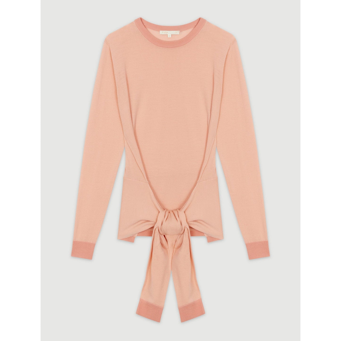 Wool Sweater With A Node - Coral