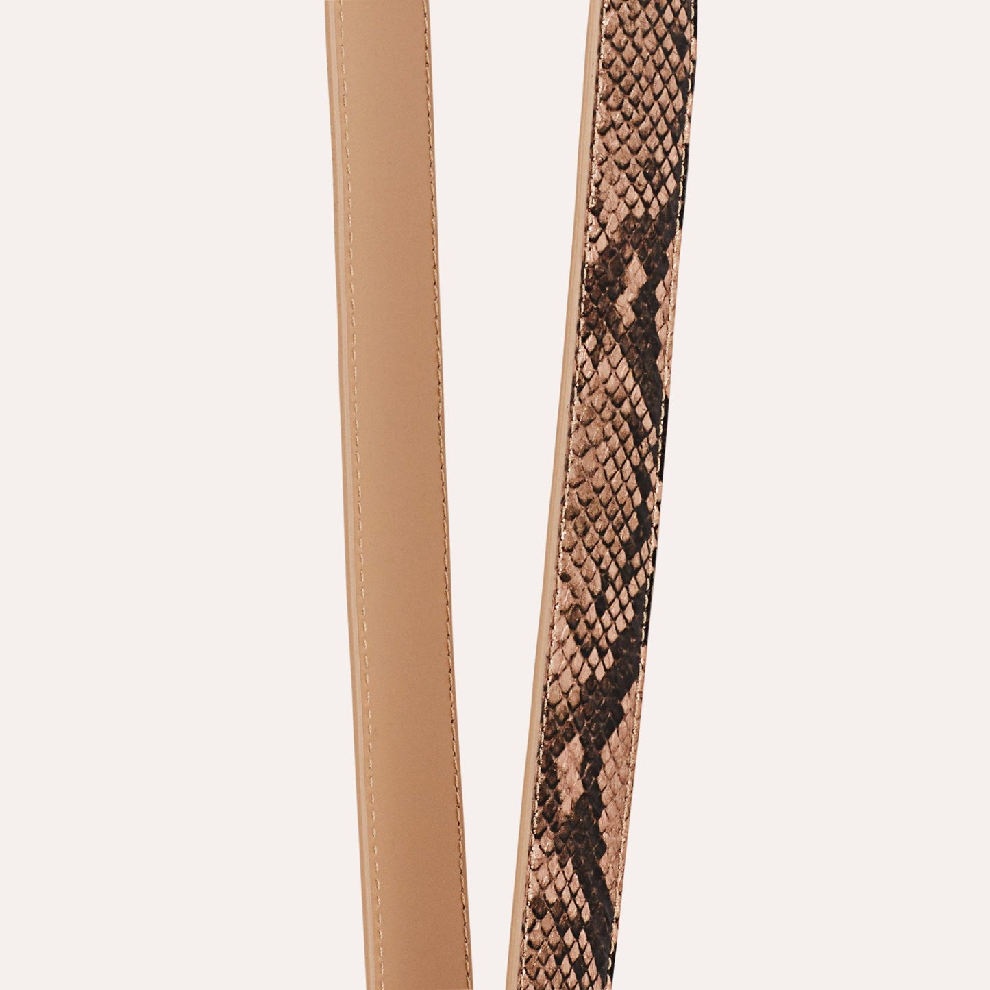 Leather Shoulder Strap With Studs - Beige