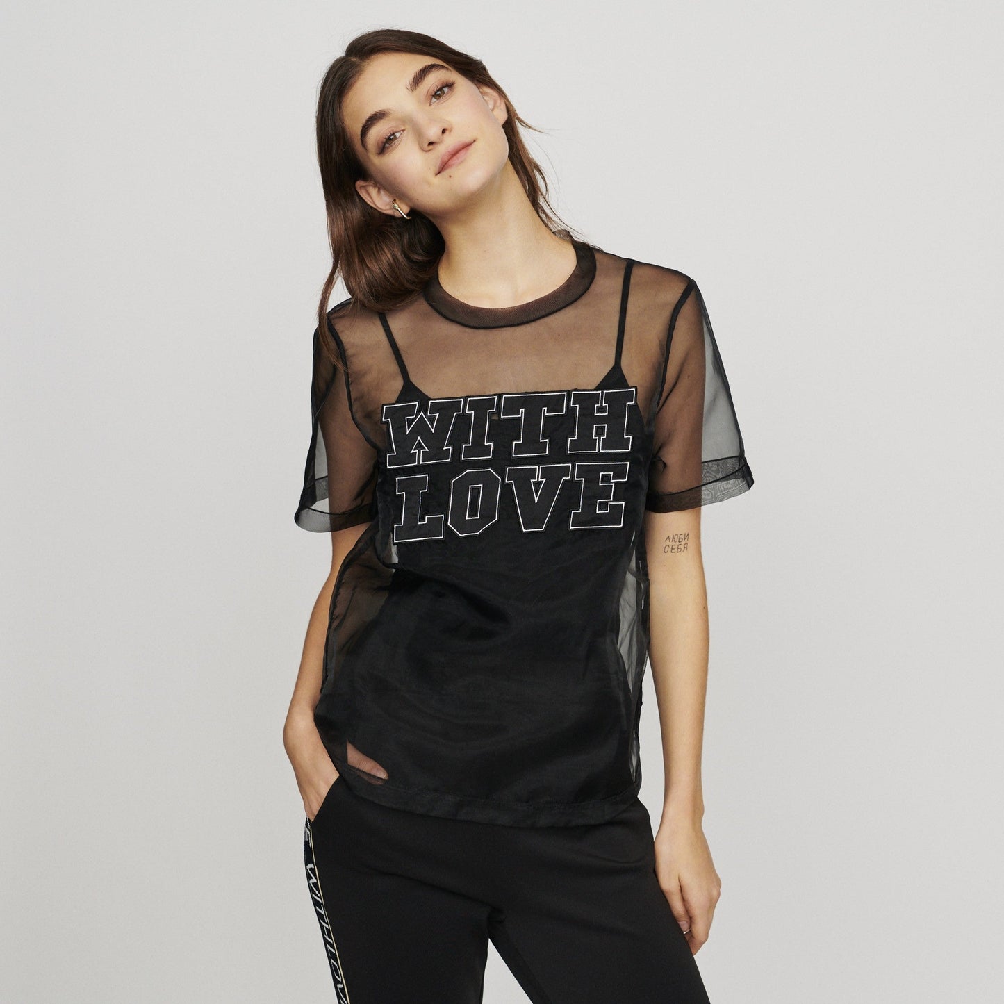Embroidered Top - Black