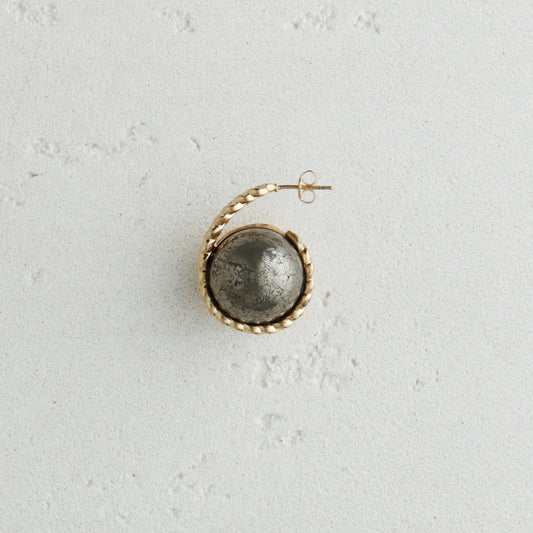 Left Earring - Old Silver