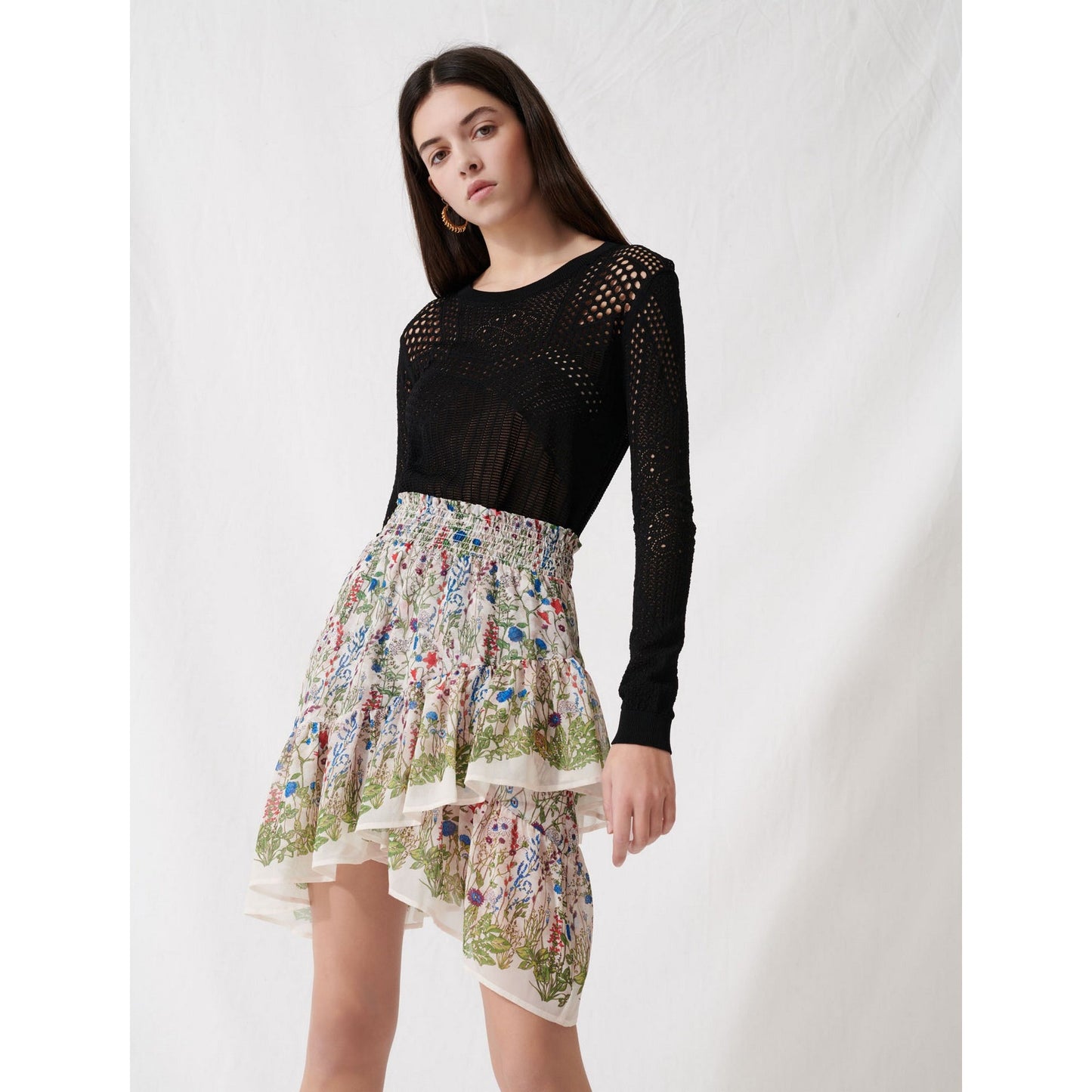 Jonquille Skirt - Ecru / Green