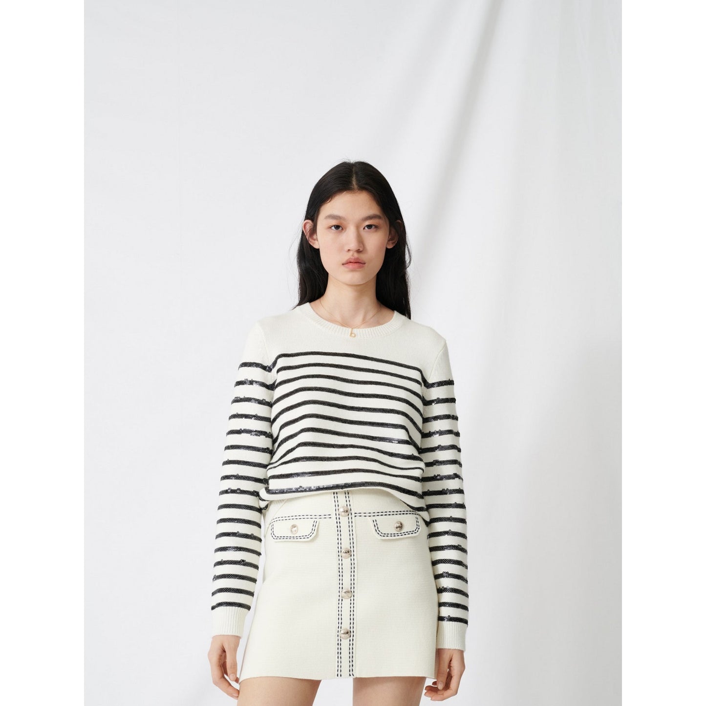 Mystrip Sweater - Ecru