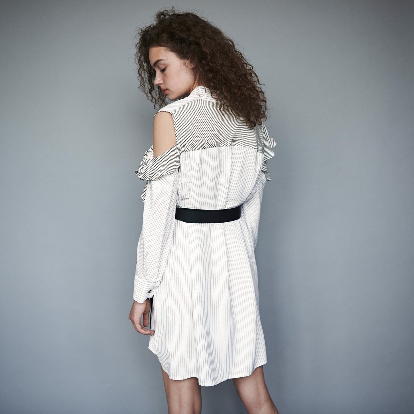 Relia Dress - White / Black