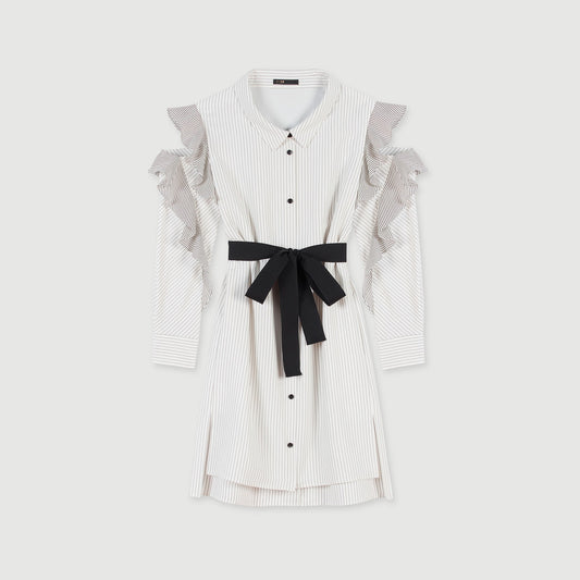 Relia Dress - White / Black