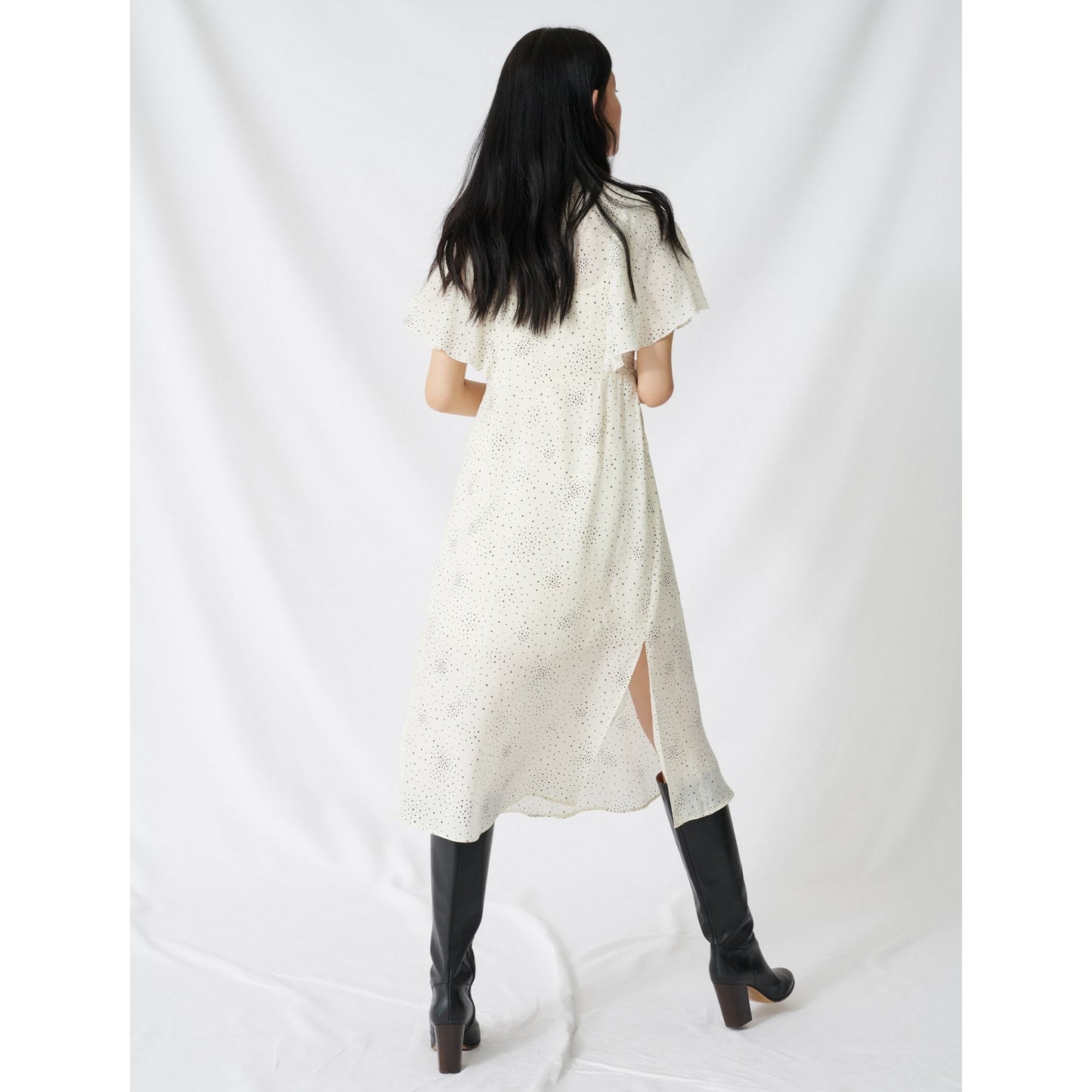 Racky Dress - Ecru / Black