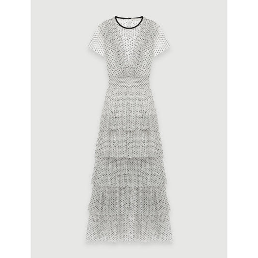 Riplume Dress - White / Black