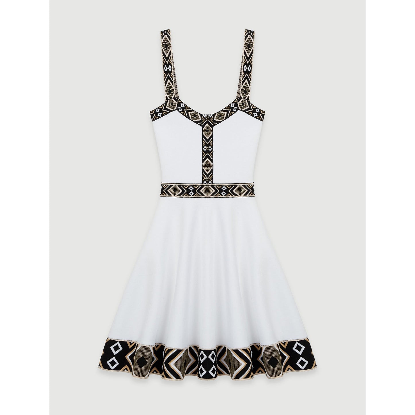 Relief Dress - White