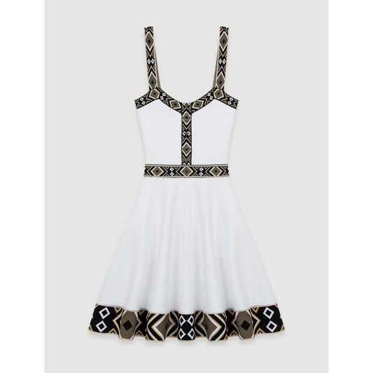 Relief Dress - White