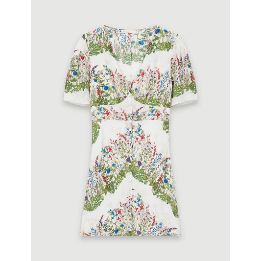 Riviere Dress - Ecru / Green