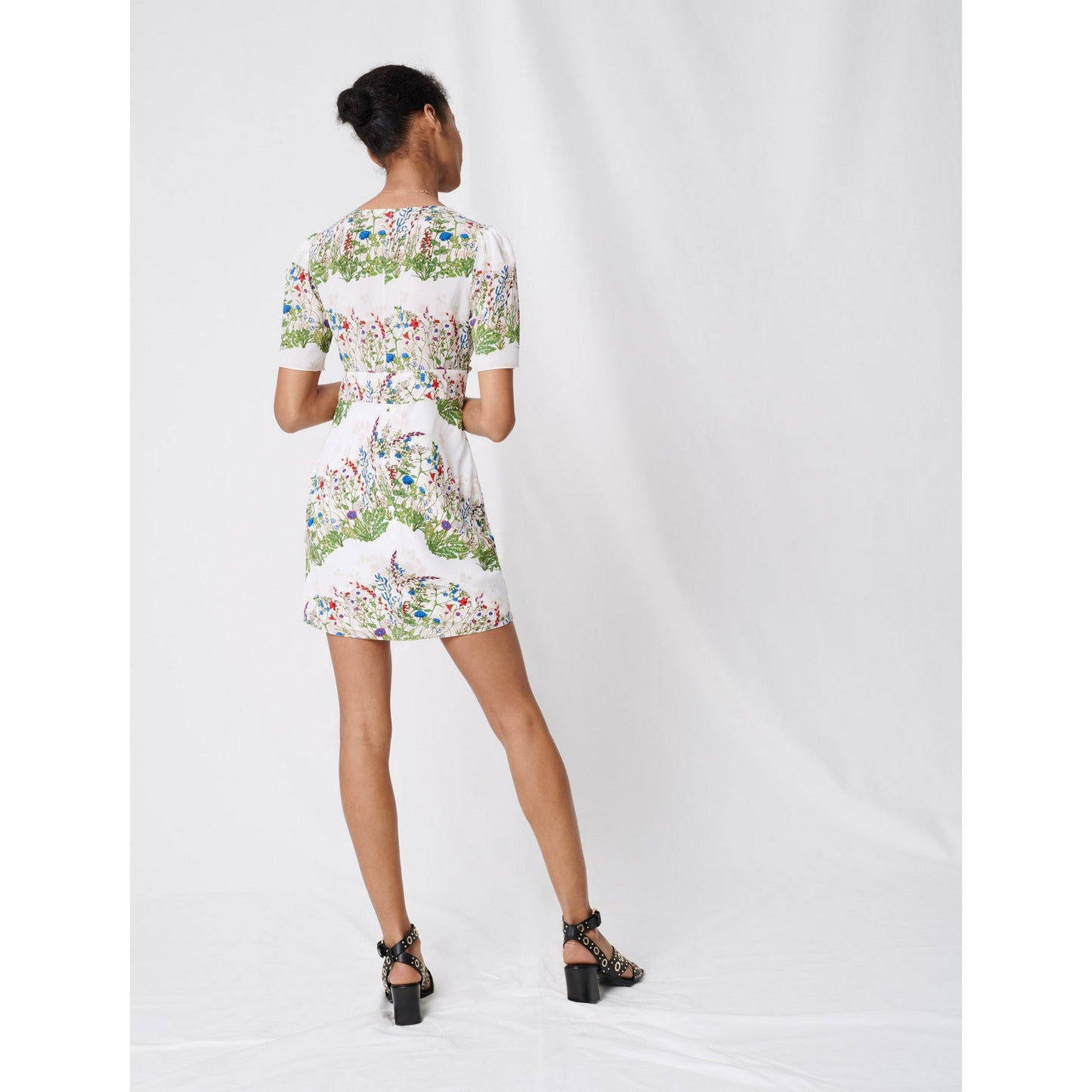 Riviere Dress - Ecru / Green