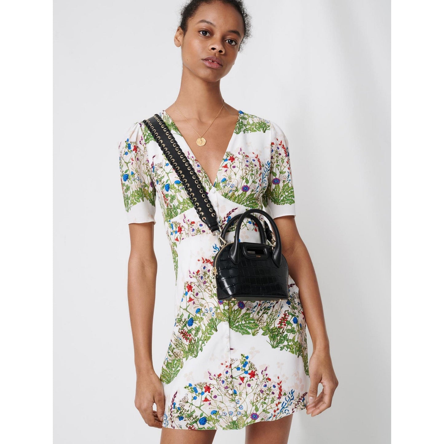 Riviere Dress - Ecru / Green
