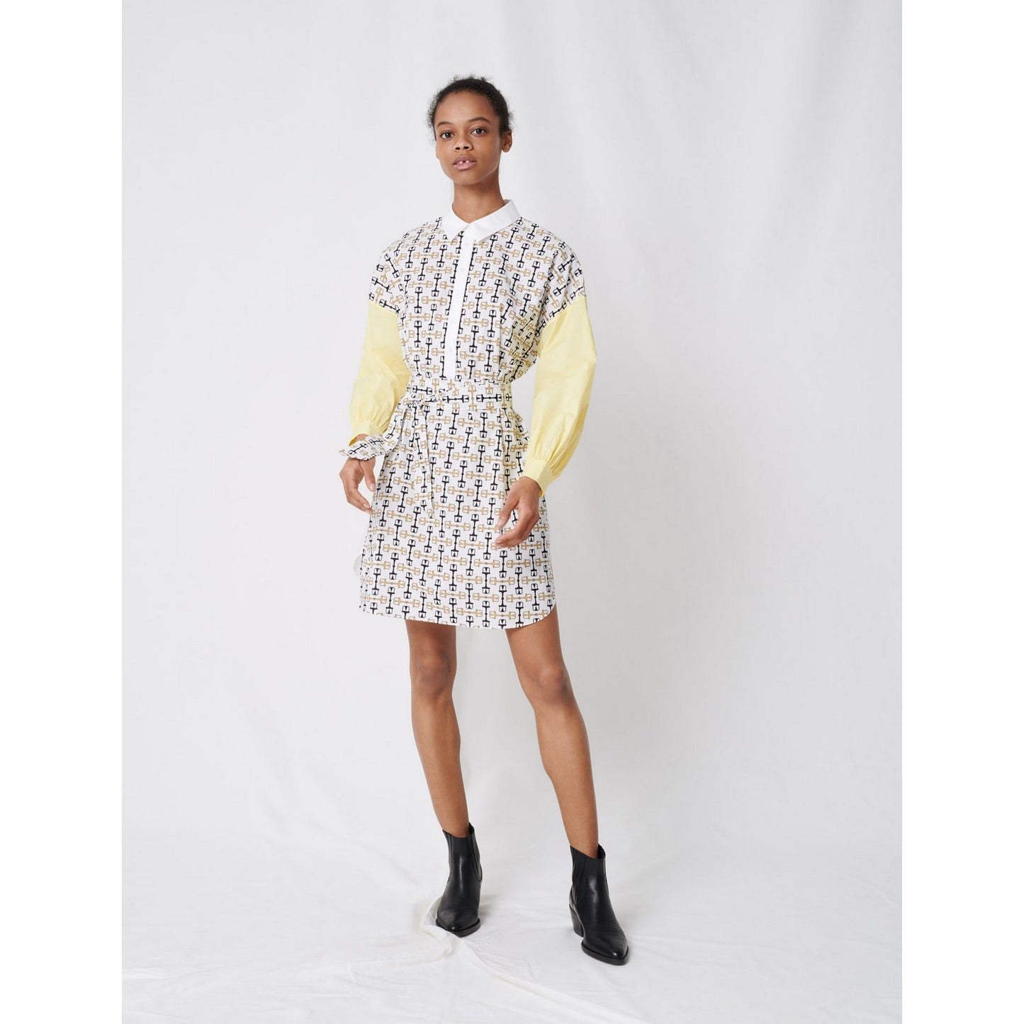 Rocsi Dress - White/Yellow