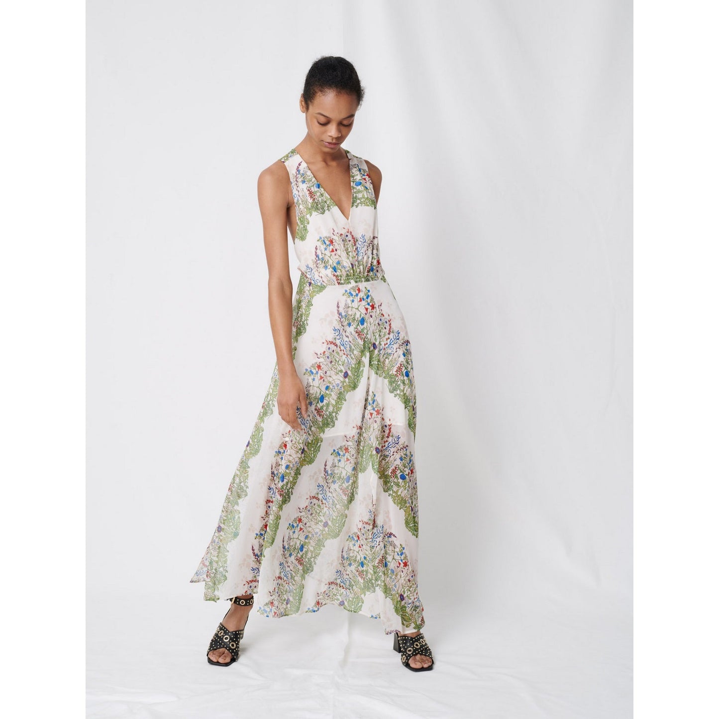 Rascalle Dress - Ecru / Green