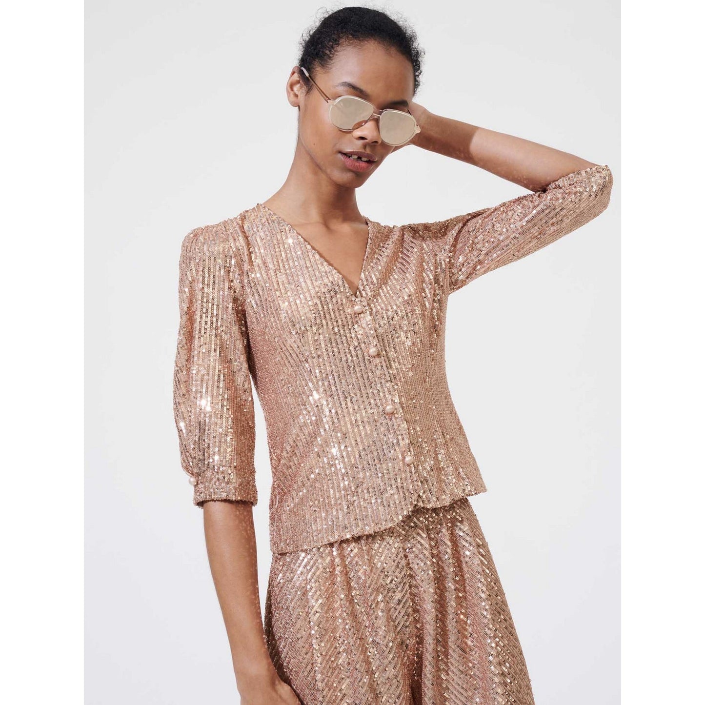 Lipaillette Top - Metal Pink