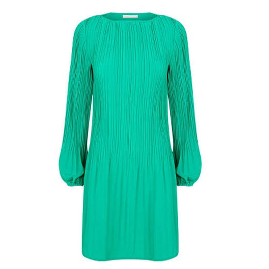 Rockina Pleated Crepe Mini Dress