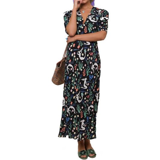 Zadie Printed Crepe Midi Dress