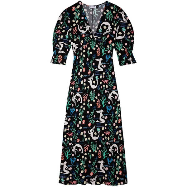 Zadie Printed Crepe Midi Dress