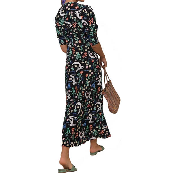 Zadie Printed Crepe Midi Dress