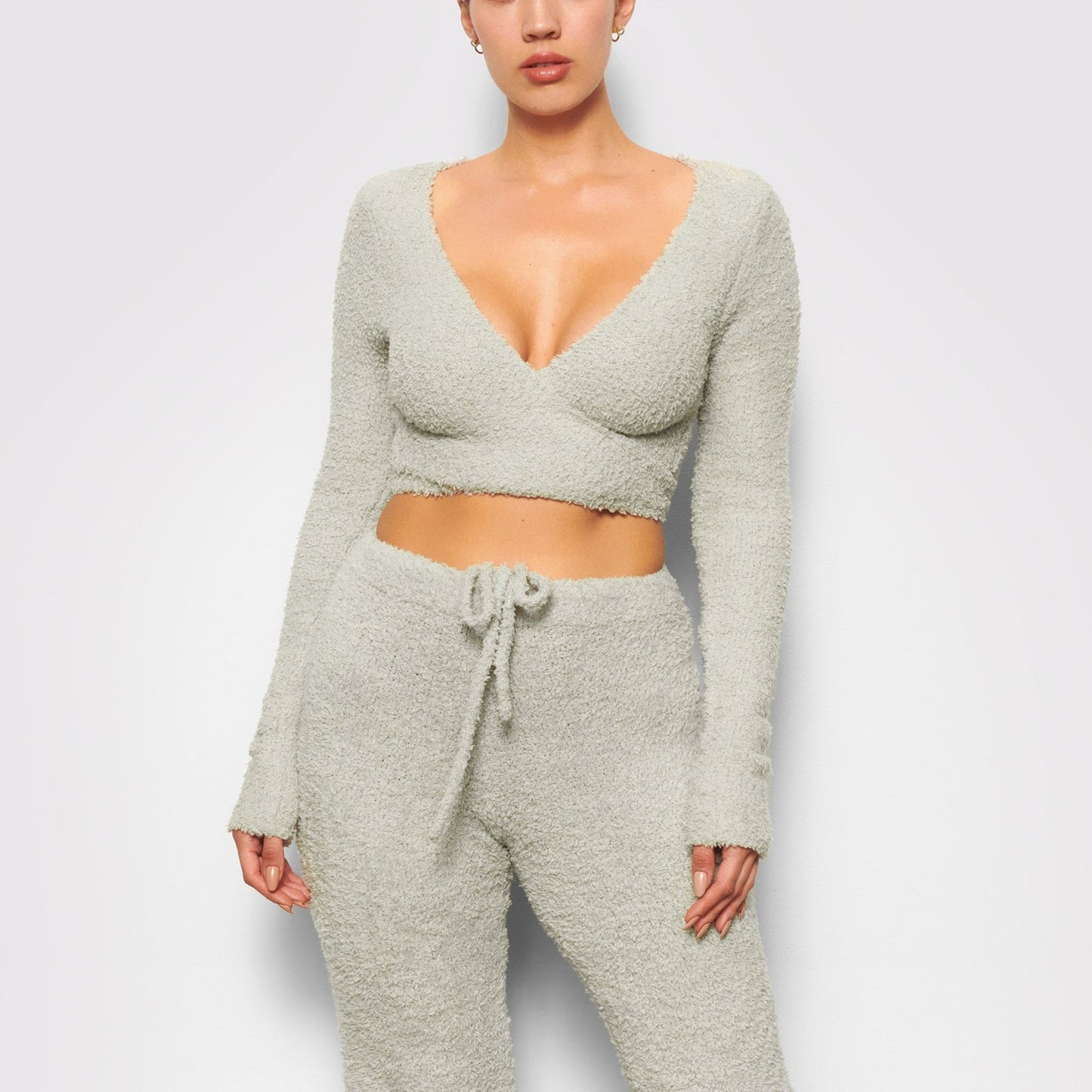 Cozy Knit Wrap Top