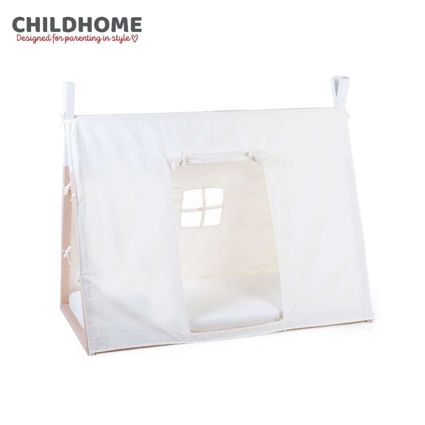 Cover for Kids Tipi Cot bed Frame 148 x 80 x 105 cm - WHITE